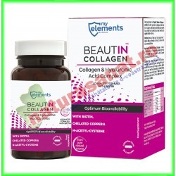 Colagen cu Acid Hialuronic si Biotina Beautin 30 capsule - My Elements - www.naturasanat.ro