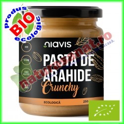 Pasta de Arahide Crunchy Ecologica BIO 250 g - Niavis - www.naturasanat.ro