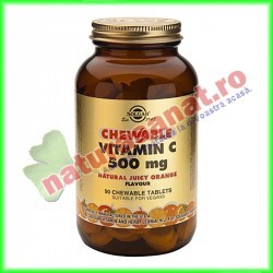 Vitamina C 500 mg 90 tablete masticabile - Solgar - www.naturasanat.ro