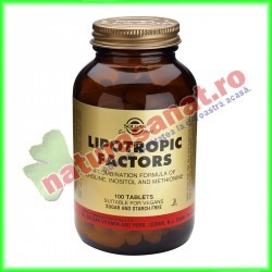 Lipotropic Factors 100 tablete - Solgar - www.naturasanat.ro