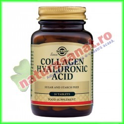 Collagen Hyaluronic Acid 120 mg 30 tablete - Solgar - www.naturasanat.ro