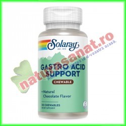 Gastro Acid Support (gust de ciocolata) 30 tablete masticabile - Solaray - Secom - www.naturasanat.ro
