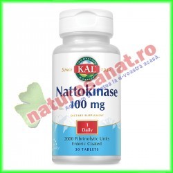 Nattokinase 100 mg 30 tablete protejate enteric - KAL - Secom - www.naturasanat.ro