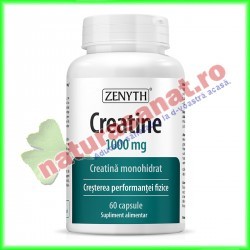 Creatine 1000 mg 60 capsule - Zenyth Pharmaceuticals - www.naturasanat.ro