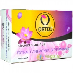 Sapun Antiacneic cu Vitamina E 100 g - Ortos - www.naturasanat.ro