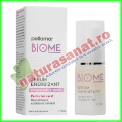 Serum Energizant pentru Ten Uscat Biome 15 ml - Pellamar - www.naturasanat.ro