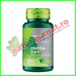Omega 3-6-9 Flaxseed Oil 1000 mg 30 capsule - Adams Vision - www.naturasanat.ro