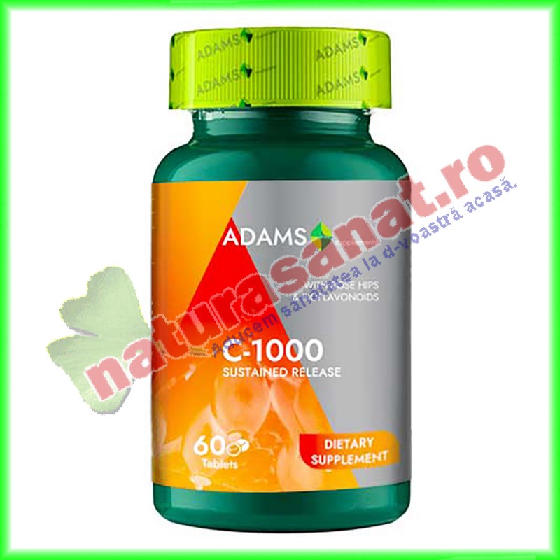 C-1000 cu Macese (Vitamina C) 60 tablete - Adams Vision - www.naturasanat.ro