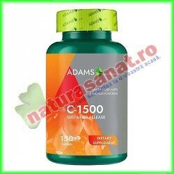 C-1500 cu Macese (Vitamina C) 150 tablete - Adams Vision - www.naturasanat.ro