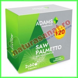 Saw Palmetto 500 mg PROMOTIE 2 X 60 capsule - Adams Vision - www.naturasanat.ro