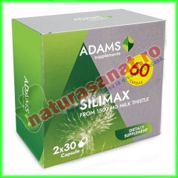 Silimax 1500 mg PROMOTIE 2 X 30 capsule - Adams Vision - www.naturasanat.ro