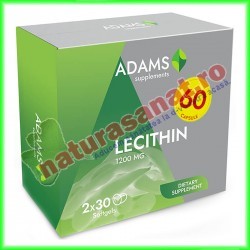 Lecithin (Lecitina) 1200 mg PROMOTIE 2 X 30 capsule - Adams Vision - www.naturasanat.ro