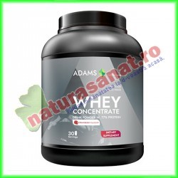 Whey Concentrate Concentrat Proteic din Zer Aroma Capsune 908 g - Adams Vision - www.naturasanat.ro