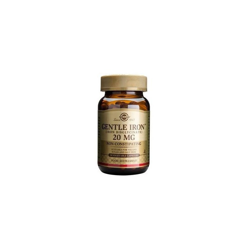 Gentle Iron - fier chelat - bisglicinat, 20mg, 90 capsule vegetale - - www.naturasanat.ro