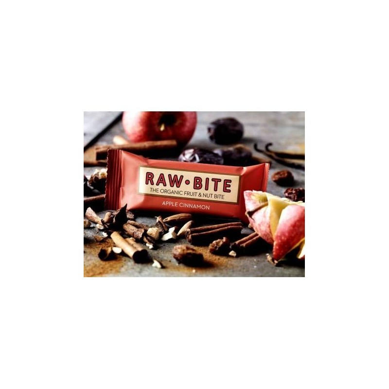 BATON APPLE CINNAMON - MAR CU SCORTISOARA 50g - RAW BITE - www.naturasanat.ro