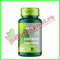Ginseng Siberian Extract Echivalent 1000 mg 30 capsule - Adams Vision - www.naturasanat.ro