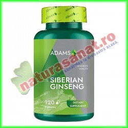 Ginseng Siberian Extract Echivalent 1000 mg 120 capsule - Adams Vision - www.naturasanat.ro
