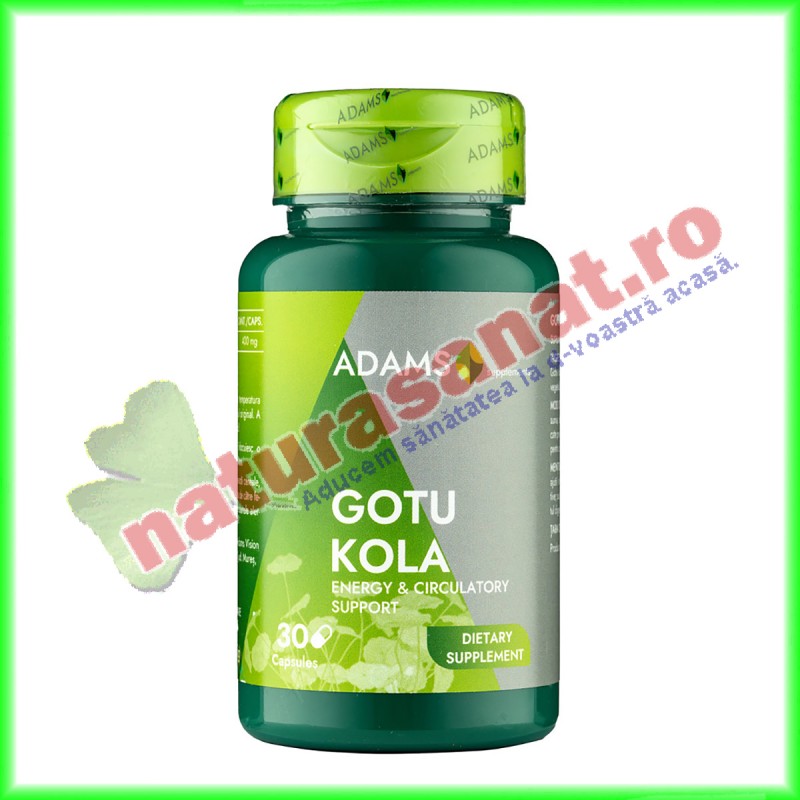 Gotu Kola 400 mg 30 capsule - Adams Vision - www.naturasanat.ro