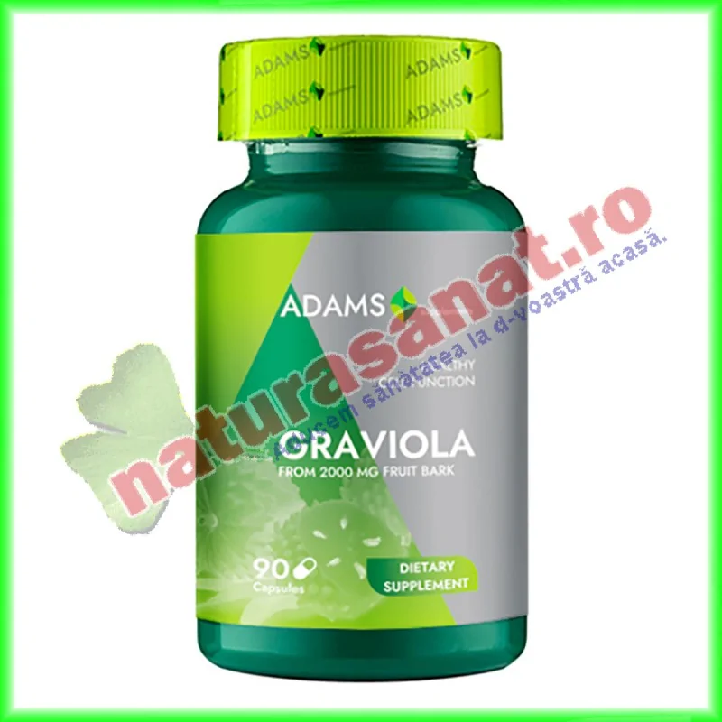 Graviola 500 mg 90 capsule - Adams Vision - www.naturasanat.ro