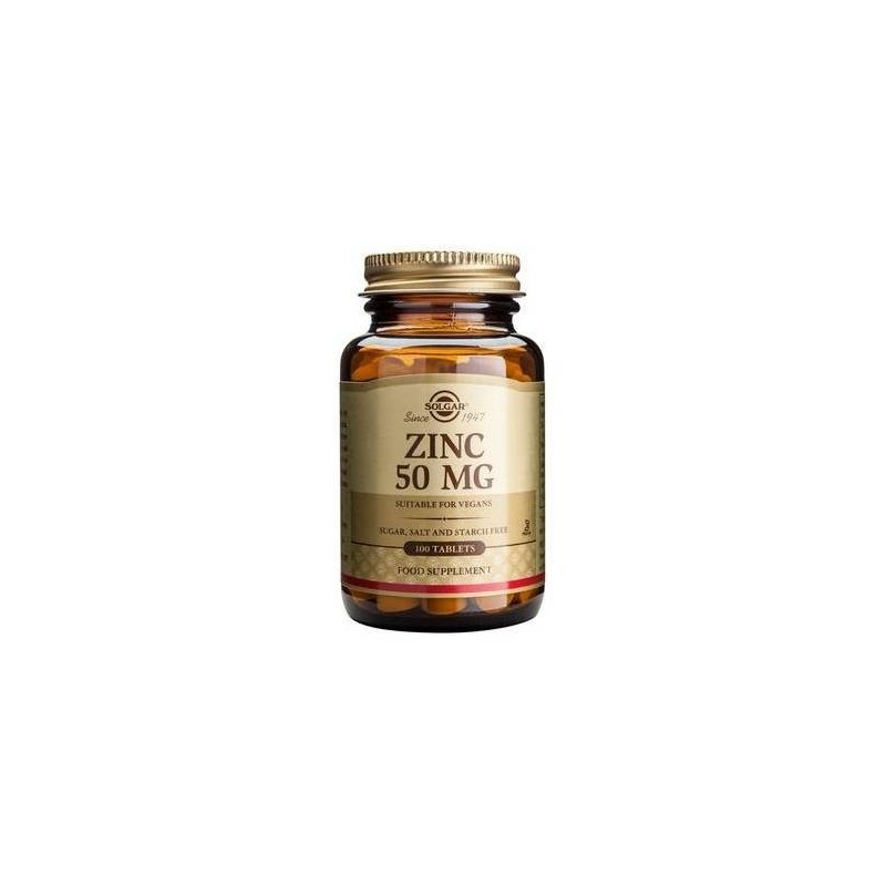 Zinc gluconate 50mg 100cps - SOLGAR - www.naturasanat.ro
