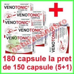 Venotonic Complex PROMOTIE 180 capsule la pret de 150 capsule (5+1) - Cosmo Pharm - www.naturasanat.ro