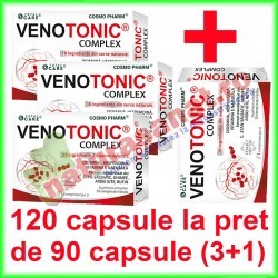 Venotonic Complex PROMOTIE 120 capsule la pret de 90 capsule (3+1) - Cosmo Pharm - www.naturasanat.ro