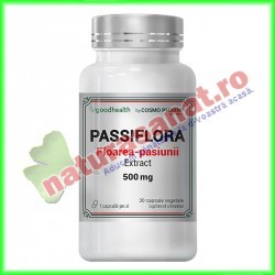 Passiflora Floarea Pasiunii Extract 500 mg 30 capsule - Cosmo Pharm - www.naturasanat.ro