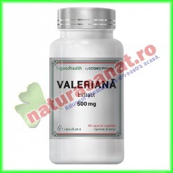 Valeriana Extract 500 mg 60 capsule vegetale - Cosmo Pharm - www.naturasanat.ro