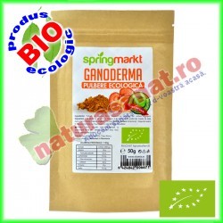 Ganoderma Pulbere Ecologica 50 g - Springmarkt - www.naturasanat.ro