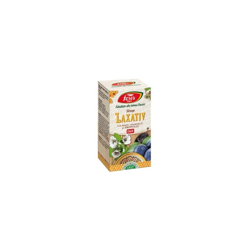Sirop Laxativ cu miere si propolis, D69 - 100ml - Fares - www.naturasanat.ro
