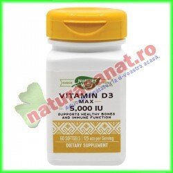 Vitamin D3 5000UI 60 capsule moi - Nature's Way - Secom - www.naturasanat.ro