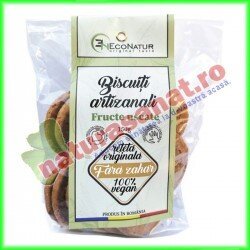 Biscuiti Artizanali Fructe Uscate fara Zahar 150 g - Eco Natur - www.naturasanat.ro