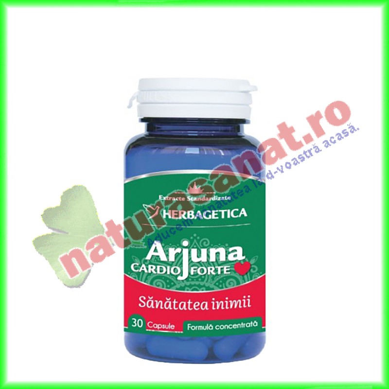 Arjuna Cardio Forte 30 capsule - Herbagetica - www.naturasanat.ro