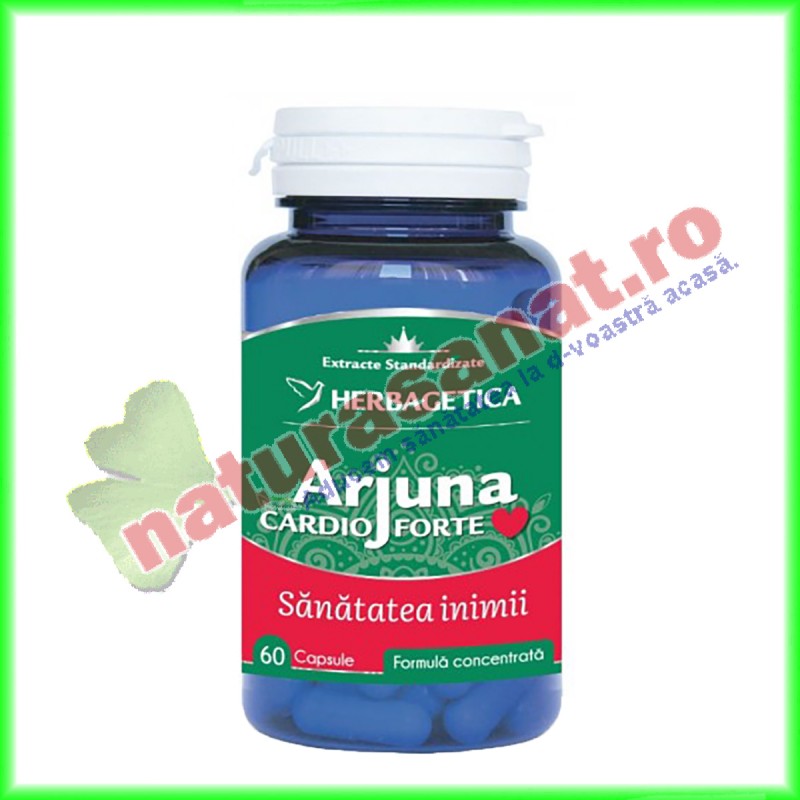 Arjuna Cardio Forte 60 capsule - Herbagetica - www.naturasanat.ro