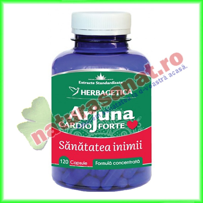 Arjuna Cardio Forte 120 capsule - Herbagetica - www.naturasanat.ro
