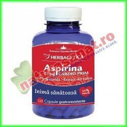 Aspirina Naturala Cardio Prim 120 capsule - Herbagetica - www.naturasanat.ro