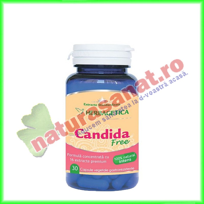 Candida Free 30 capsule - Herbagetica - www.naturasanat.ro