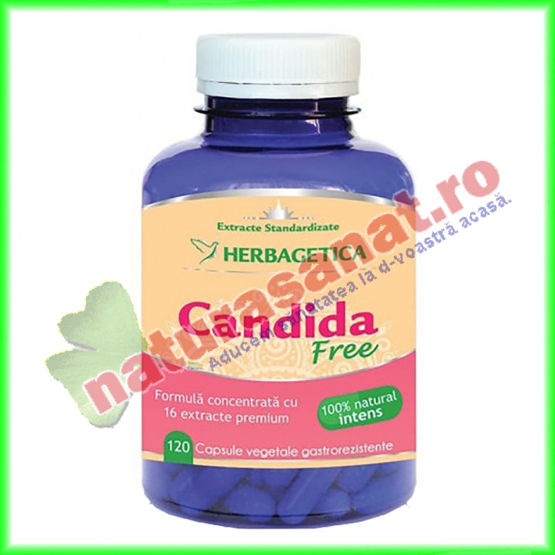 Candida Free 120 capsule - Herbagetica - www.naturasanat.ro