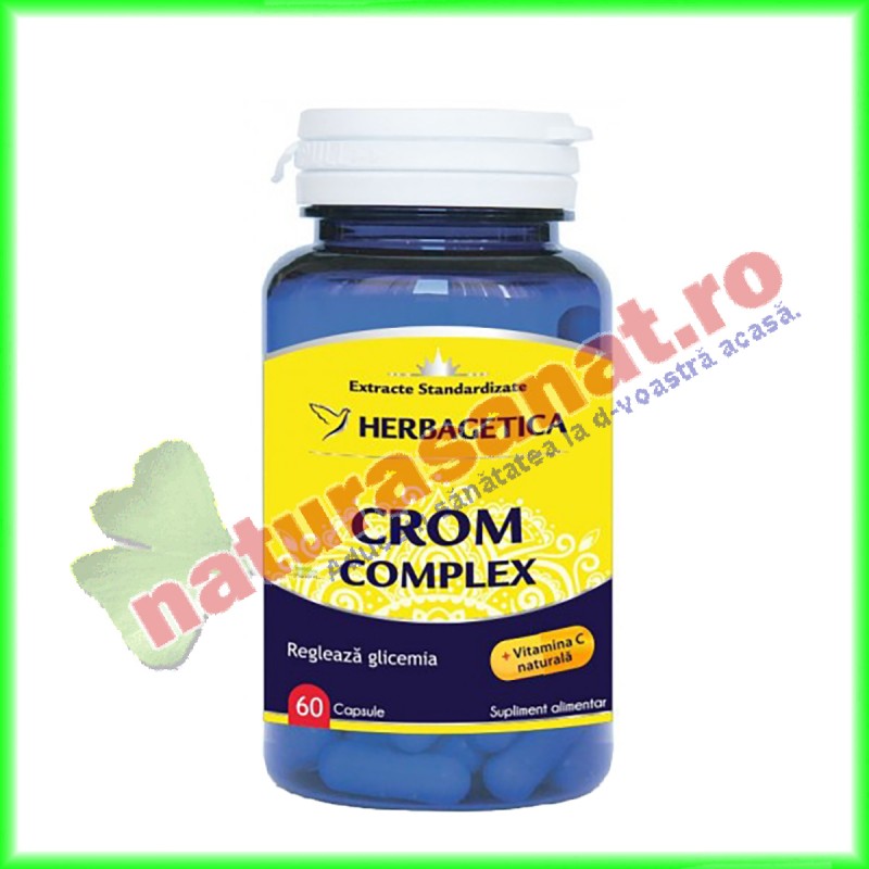 Crom Complex 60 capsule - Herbagetica - www.naturasanat.ro