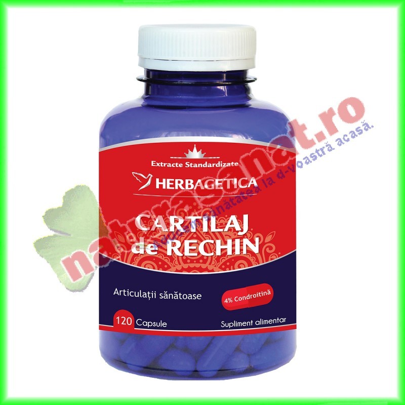Cartilaj de Rechin 120 capsule - Herbagetica - www.naturasanat.ro