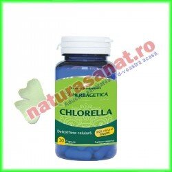 Chlorella 30 capsule - Herbagetica - www.naturasanat.ro