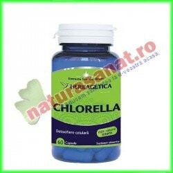 Chlorella 60 capsule - Herbagetica - www.naturasanat.ro