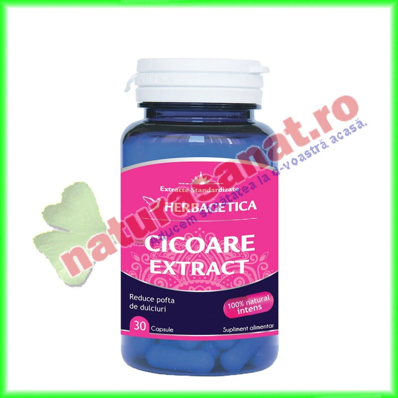 Cicoare Extract 30 capsule Herbagetica - www.naturasanat.ro