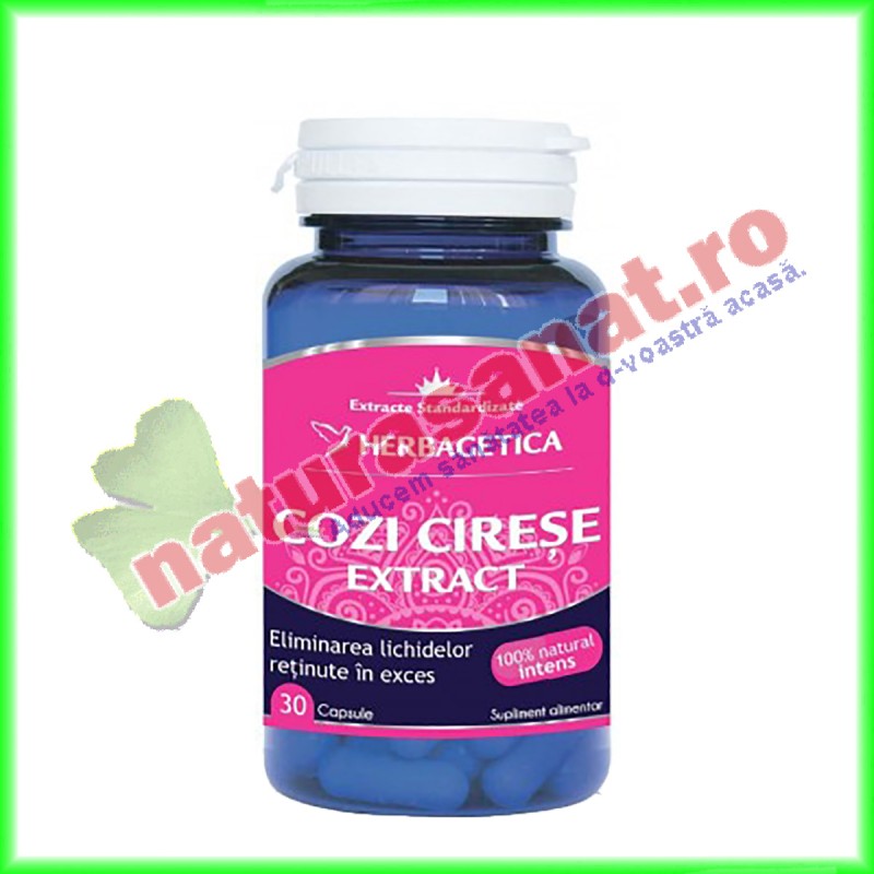 Cozi de Cirese Extract 30 capsule - Herbagetica - www.naturasanat.ro