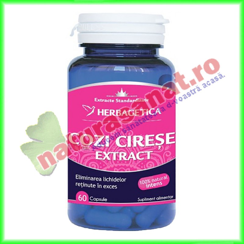 Cozi de Cirese Extract 60 capsule - Herbagetica - www.naturasanat.ro