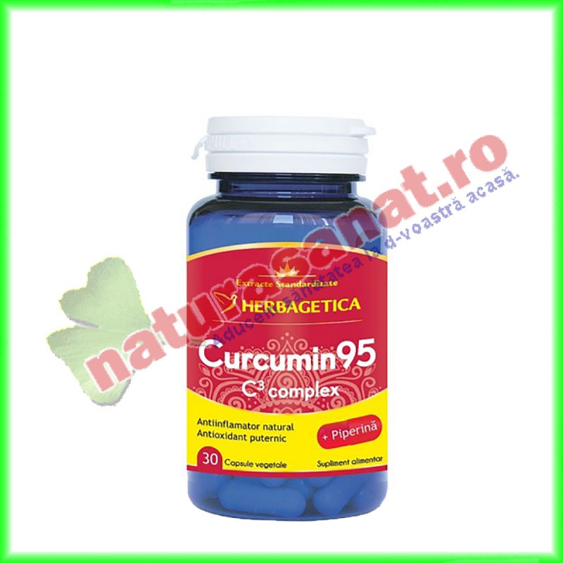 Curcumin 95 C3 Complex 30 capsule - Herbagetica - www.naturasanat.ro