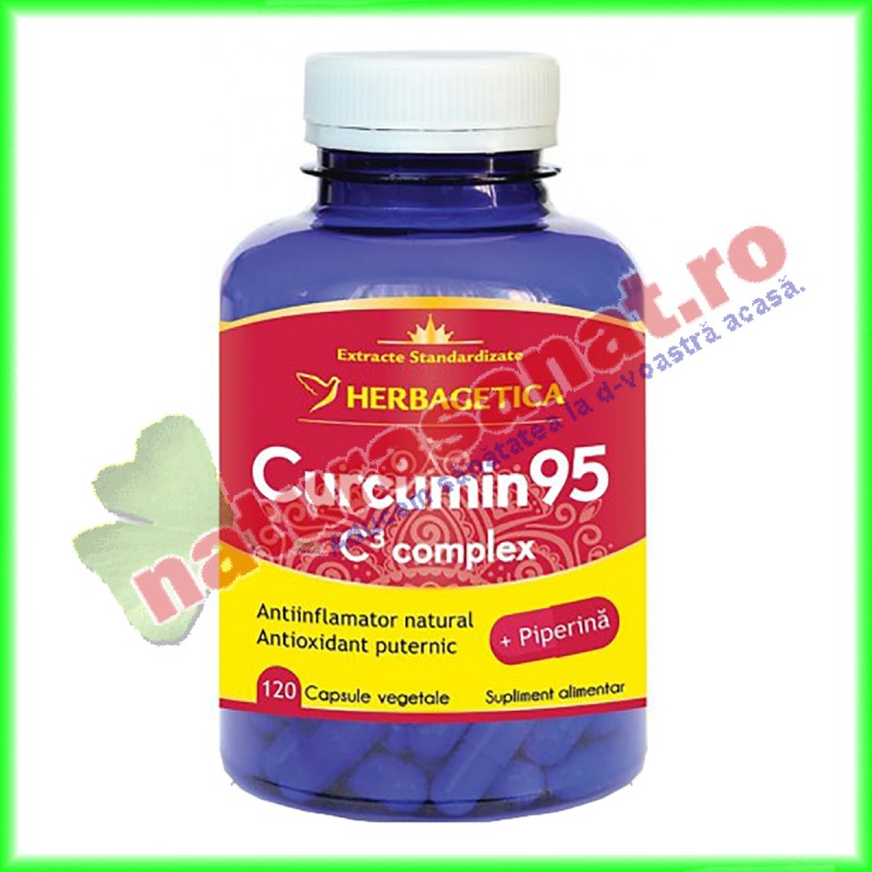 Curcumin 95 C3 Complex 120 capsule - Herbagetica - www.naturasanat.ro