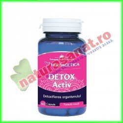 Detox Activ 60 capsule - Herbagetica - www.naturasanat.ro