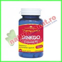 Ginkgo Curcumin 95 60 capsule - Herbagetica - www.naturasanat.ro