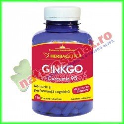 Ginkgo Curcumin 95 120 capsule - Herbagetica - www.naturasanat.ro